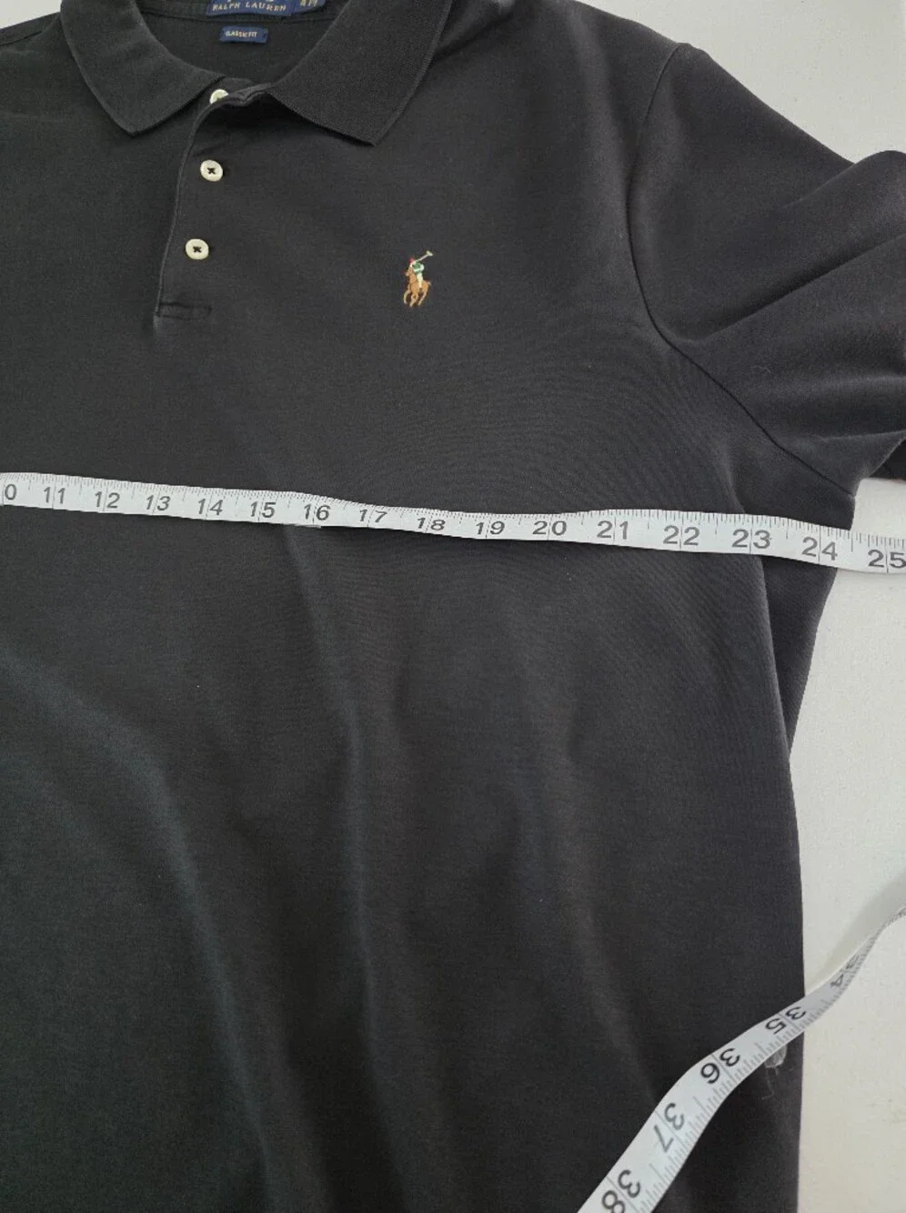 Polo Ralph Lauren Classic Fit Polo Shirt XL Black Pony Logo Cotton Golf